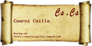 Cserni Csilla névjegykártya