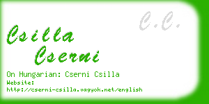 csilla cserni business card